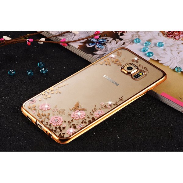 Wholesale Samsung Galaxy S7 Secret Garden Electroplate Hybrid Case (Champagne Gold)